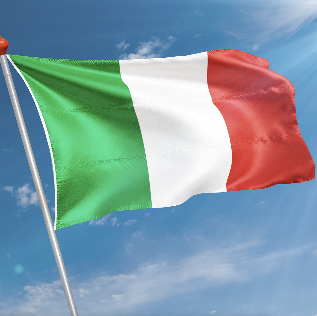 Symbool van Europa: Tsjechische en Italiaanse Vlaggen